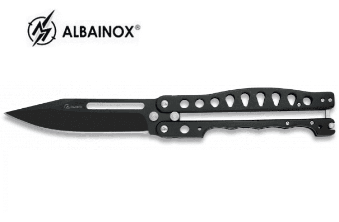 Couteau papillon manche aluminium lame de 13 cm