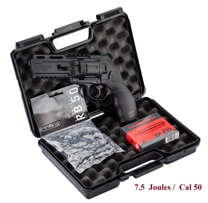 Pack Revolver T4E – HDR – 7.5 J en malette / Co2 Cal 50