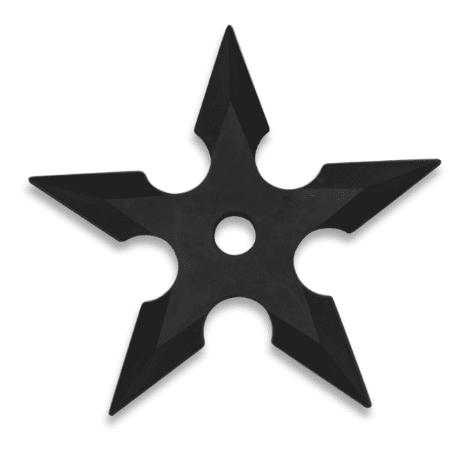 Shuriken d’entrainement 5 branches de 11.50 cm