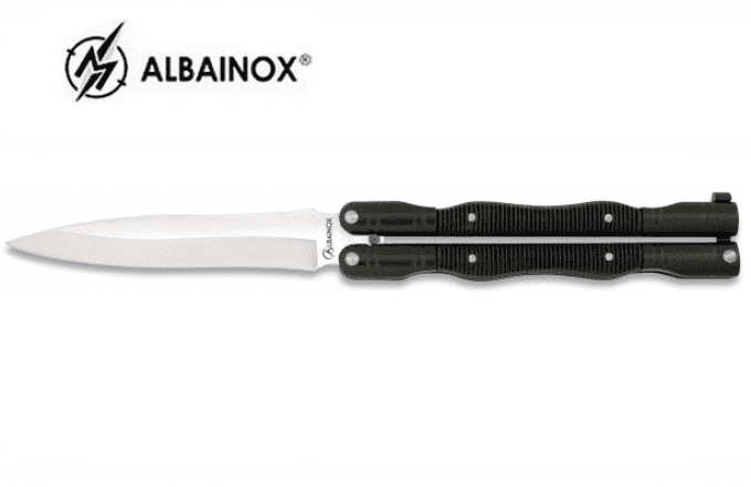 Couteau papillon Zamak et ABS couleur Noir
