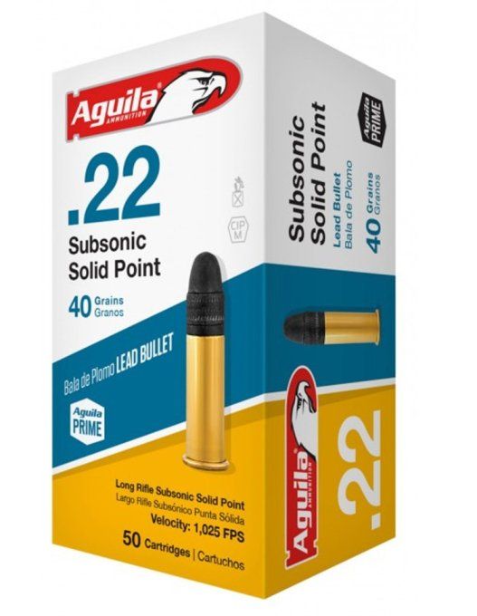Cartouches 22LR AGUILA Subsonique boite de 50