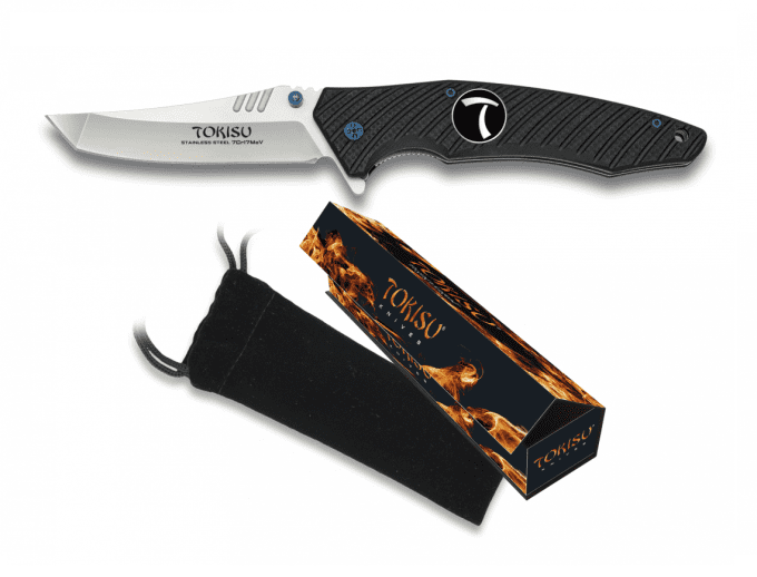 Couteau Pliant style japonais lame tanto de 9.50 cm « TOKISU »