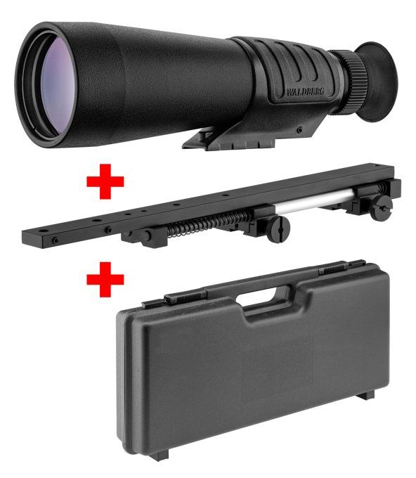 Pack demi jumelle hutte Waldberg 9 X 63 + Montage + Malette