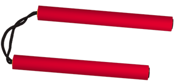 Nunchaku mousse d’entrainement rouge de 28.00 cm
