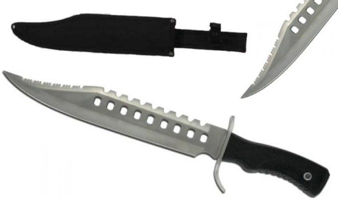 POIGNARD grande lame R-30 avec étui Cuir