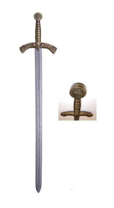 Epée de Chevalier Templier avec fourreau Rouge tressé de 110 cm