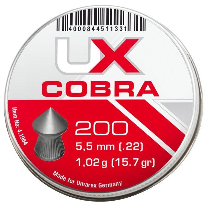 Plombs Cobra umarex « Tête POINTUE » Cal 5.5 mm Boite de 200