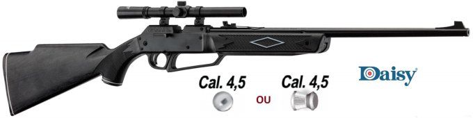 Carabine multi pompe Daisy Modèle 880 –BBS ET Diabolo Cal 4.5 /13 Joules