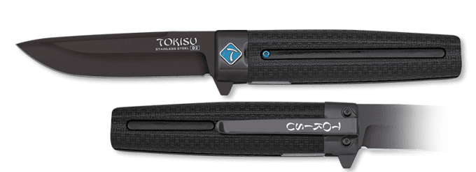 Couteau pliant lame noir de 9.20 cm « TOKISU »