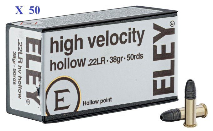 Cartouches 22LR ELEY High Velocity Hollow boite de 50