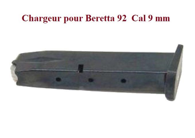 Chargeur seul pour Pistolet Beretta 92 Cal. 9 mm
