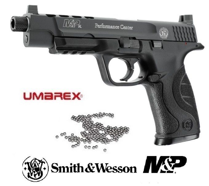 Pistolet S&W M&P9L Performance Center « Airguns » Co2 Billes Acier Cal 4.5