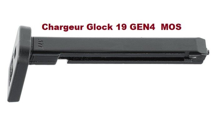 Chargeur pour Glock 19 Gen4 MOS - Co2 Billes Acier Cal 4.5