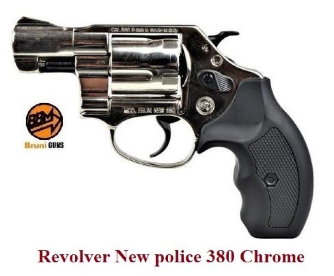 Revolver New police 380 Nikelé à blanc uniquement