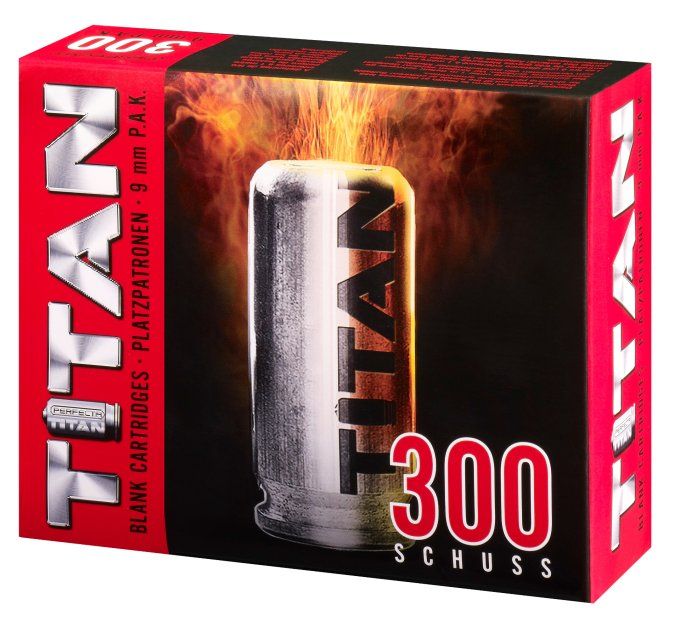 Cartouches à Blanc TITAN x300 Cal. 9 mm PISTOLET