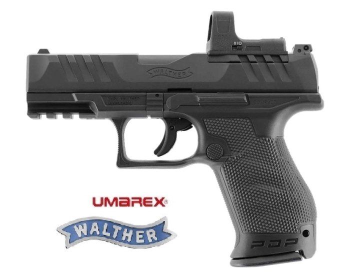 Pistolet Walther PDP Compact 4’’ Combo avec point rouge « Airguns » Co2 Billes Acier Cal 4.5