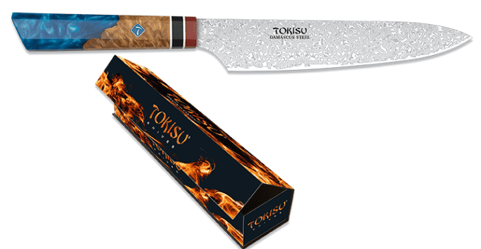 Couteau cuisine small gyuto damas lame de 19.50 cm « TOKISU »