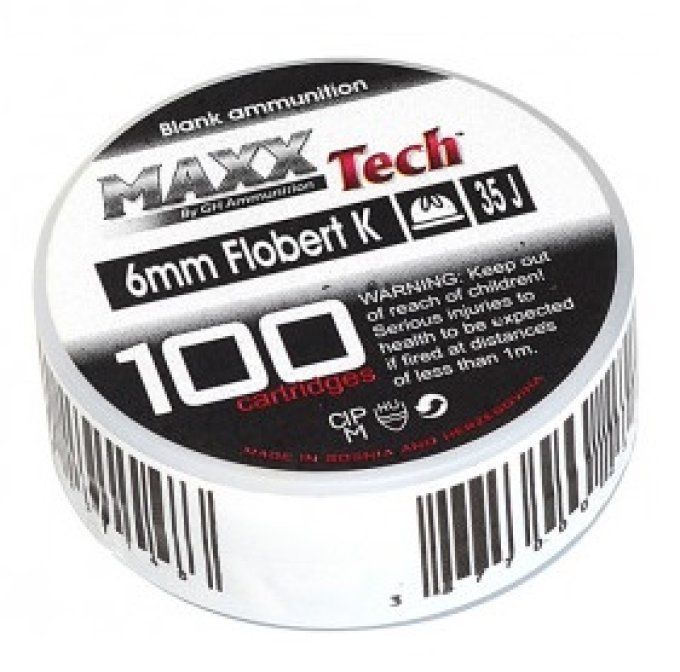 Cartouches Cal. 6 mm Flobert x 100 Maxx tech