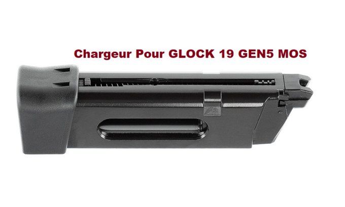 Chargeur pour Pistolet Glock 19 GEN5 MOS - Co2 Billes Acier Cal 4.5