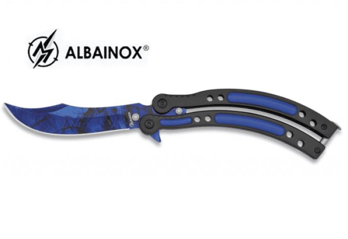 Couteau papillon Colorful Bleu