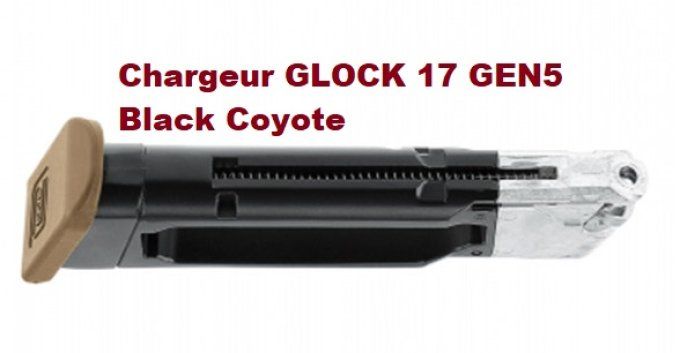 Chargeur pour Pistolet Glock 17 GEN5 COYTE - Co2 Billes Acier Cal 4.5