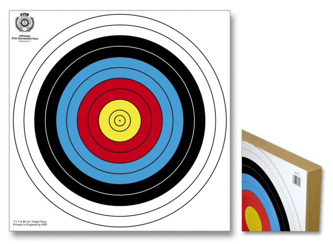 cible en paille pressé revêtue 80 x 80