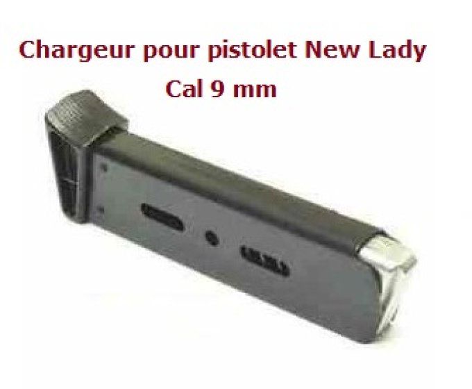 56 Chargeur seul pour Pistolet Police New Lady Cal 9 mm