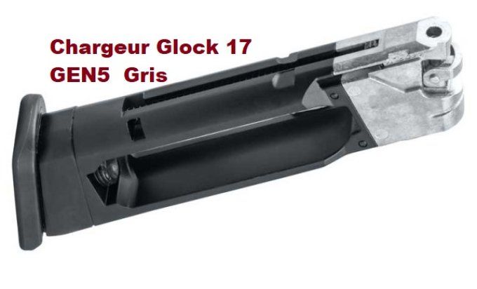 Chargeur pour Pistolet Glock 17 GEN5 Gris - Co2 Billes Acier Cal 4.5