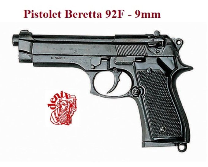 Réplique Pistolet Beretta 92F Noir – 9 mm