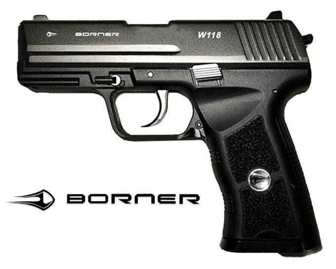 Pistolet Borner W118 Blowback full métal Co2 Billes Acier Cal 4.5