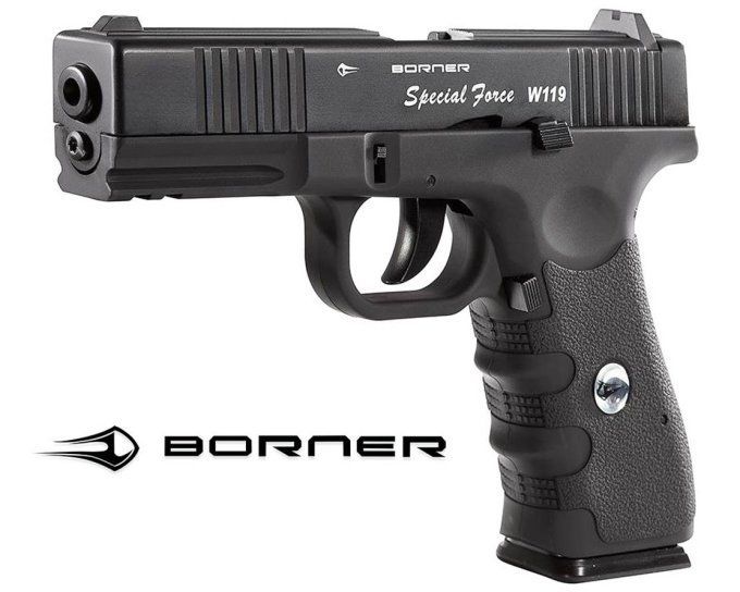 Pistolet Borner W119 Blowback full métal Co2 Billes Acier Cal 4.5