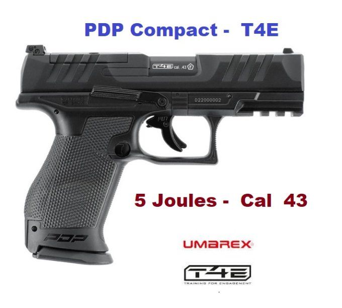 Pistolet PDP Compact 4’’ - Cal 43 -11 Joules