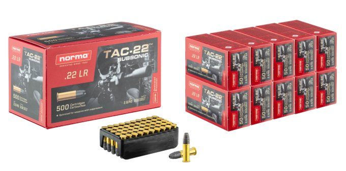 Cartouches 22LR Norma Subsonique X 500