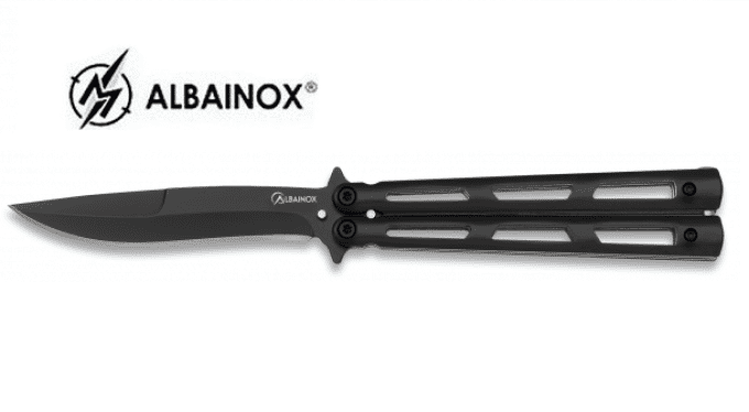 Couteau papillon Noir Intense