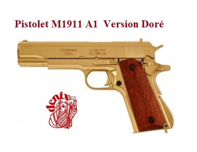 Réplique Pistolet M1911 A1 Doré