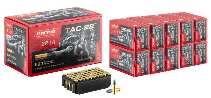 Cartouches 22LR Norma TAC X 500
