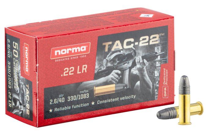 Cartouches 22LR Norma TAC X 50