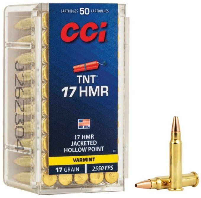 Cartouches CCI – 17 HMR TNT Green 17 grains - X 50