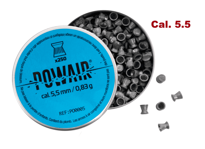 PLOMB plats Powair – Cal. 5.5 mm Boite de 250
