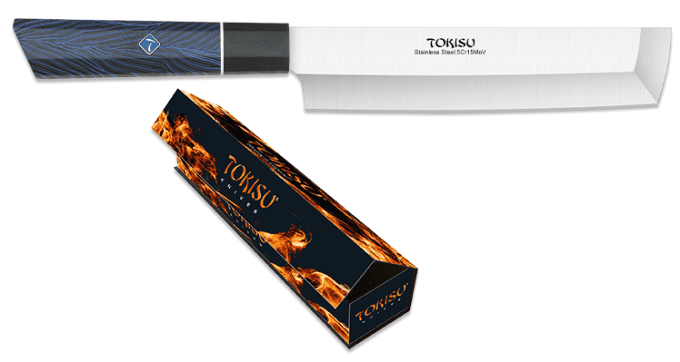 Couteau cuisine bleu nakiri lame de 17.80 cm « TOKISU »