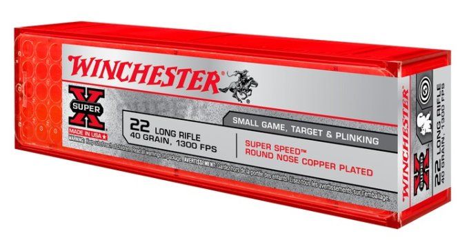 Cartouches super X CP / super speed - Cal.22LR boite de 100