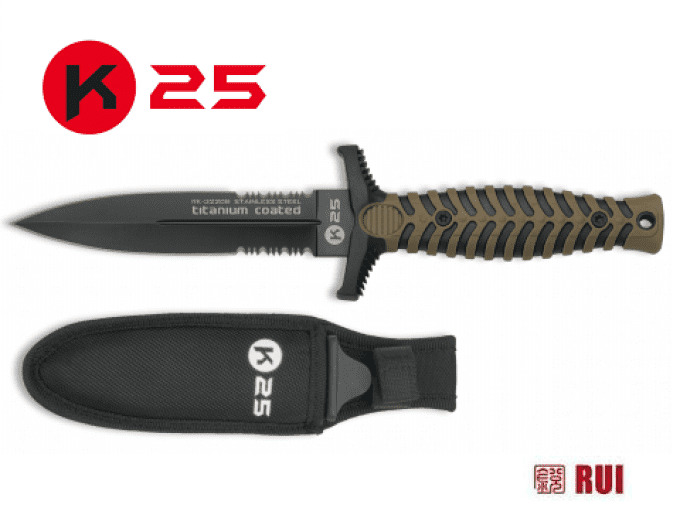 Poignard tactique de combat vert kaki