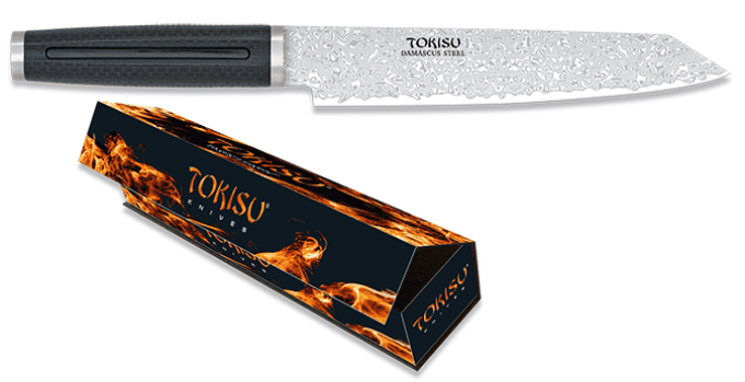 Couteau cuisine Kiritsuke lame Damas de 19.70 cm « TOKISU »