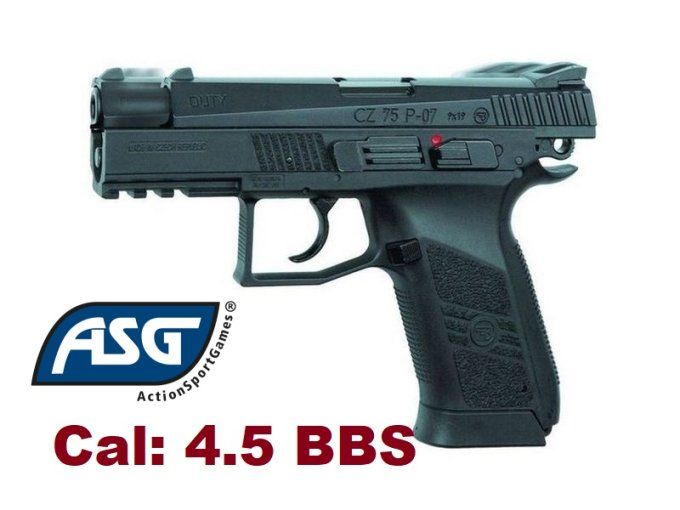 Pistolet CZ 75P-07 Duty noir ASG - Co2 Billes Acier Cal 4.5