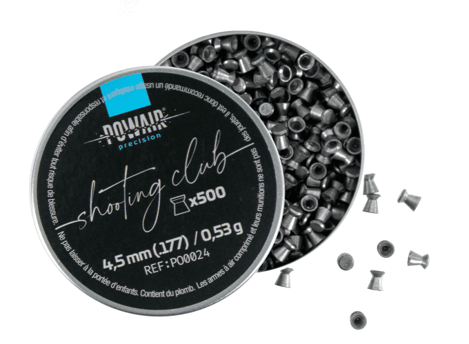 PLOMB plats Shooting club Powair – Cal. 4.5 mm Boite de 500