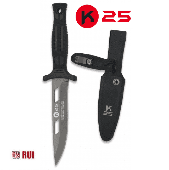 Poignard de botte de combat noir