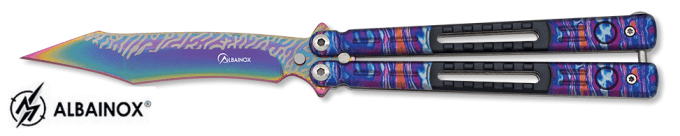 Couteau papillon Violet Hippie lame de 10.60 cm