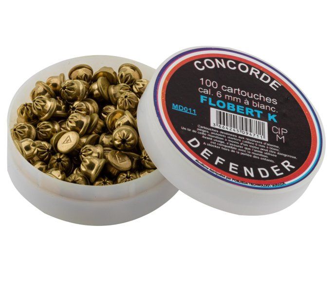 Boite de 100 Cartouches Cal. 6 mm Flobert x 100 Concorde