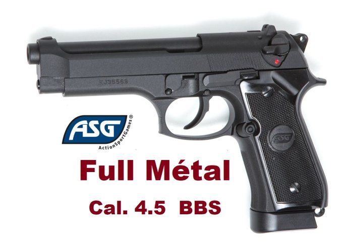 Pistolet X9 Classic Full Métal ASG - Co2 Cal 4.5 Billes acier