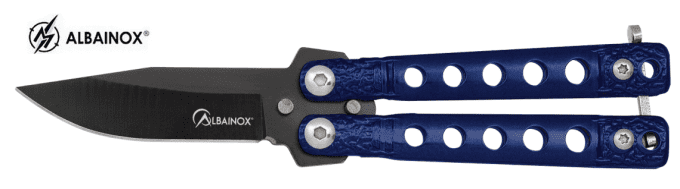 Couteau mini papillon bleu lame de 5.30 cm